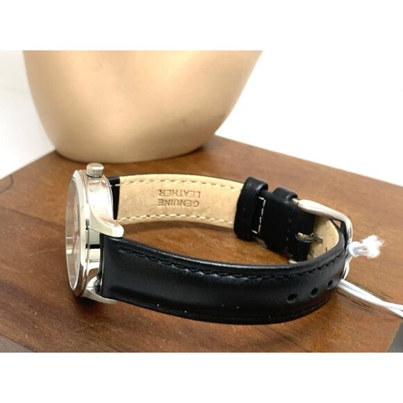 Caravelle by Bulova Women's Watch 43M118 Quartz White Dial Black Leather 30mm - Picture 10 of 15